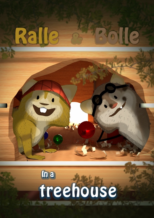 Ralle and Bolle - in a treehouse