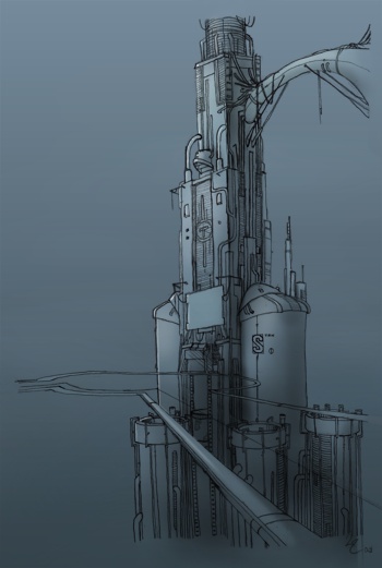 Time Travel Inc. Concept-Art building