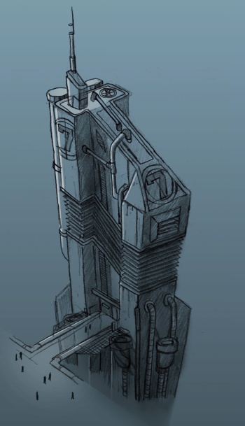 Time Travel Inc. Concept-Art building 2
